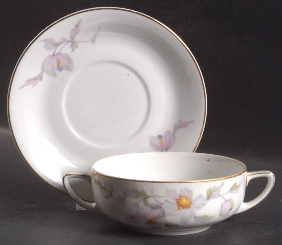 16665 Flat Cream Soup Bowl & Saucer Set by Thun-1