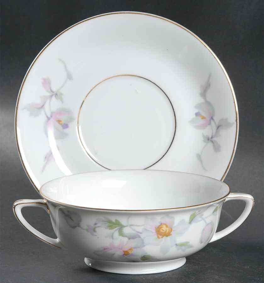 16665 Footed Cream Soup Bowl & Saucer Set by Thun-1