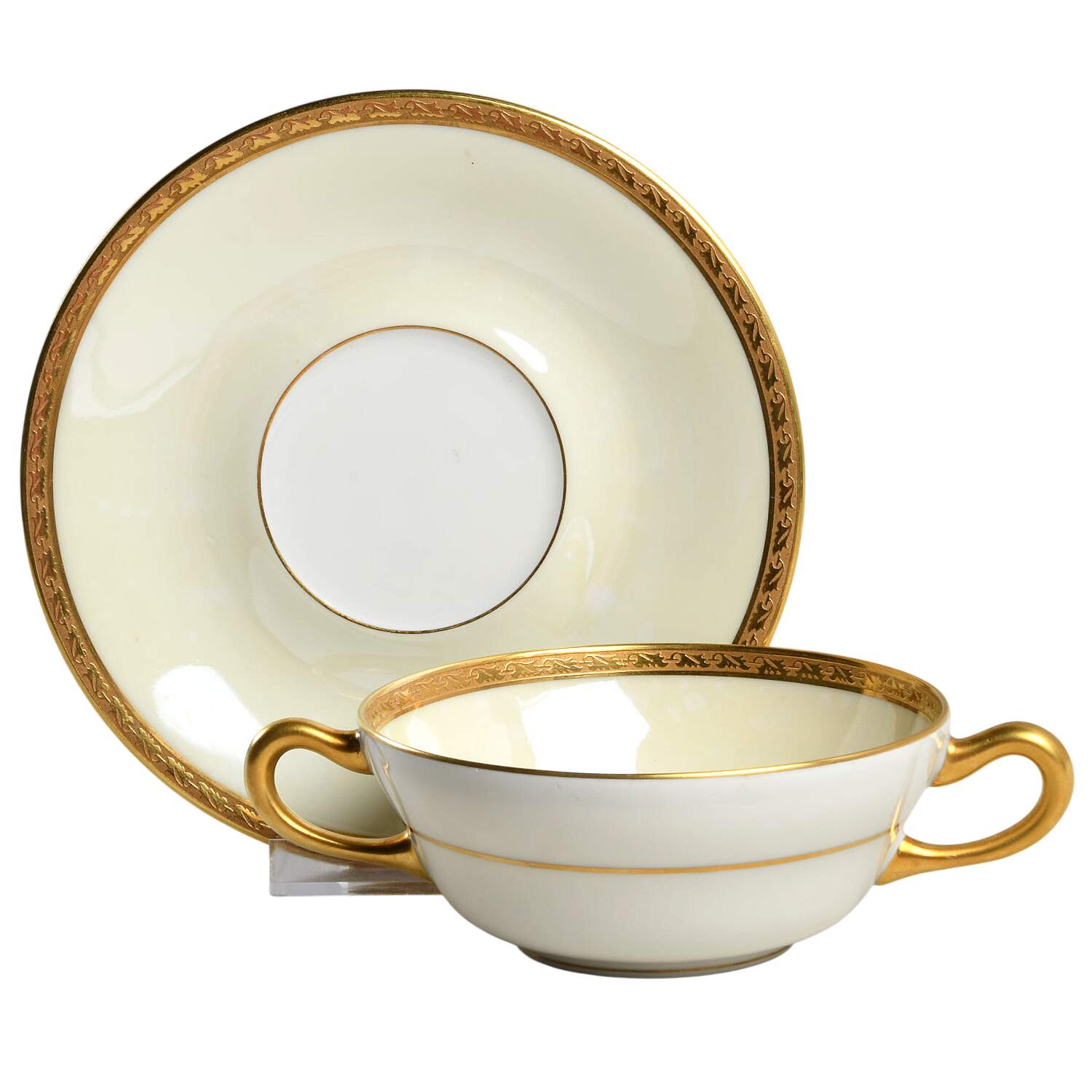 TRV244 Flat Bouillon Cup & Saucer by Tressemanes & Vogt-1