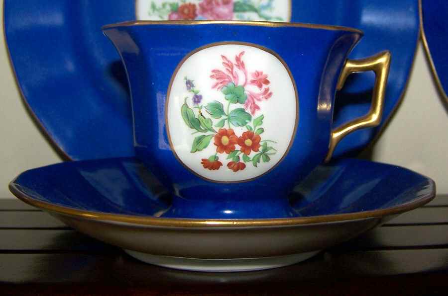 TRV247 Footed Cup & Saucer Set by Tressemanes & Vogt-1