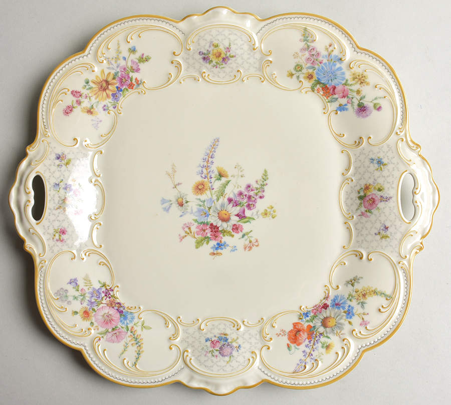 TIR225 Square Handled Cake Plate by Tirschenreuth-1