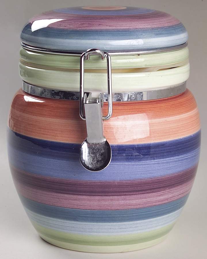 Rotunda Medium Canister with Hinged Lid by Tabletops Unlimited-1