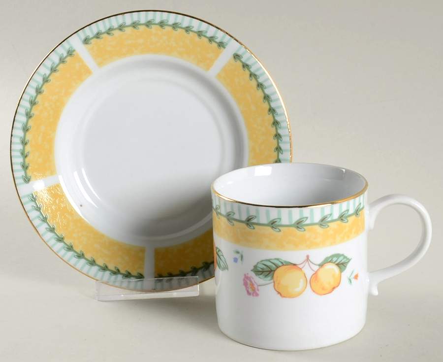 Trieste Flat Cup & Saucer Set by Tienshan-1