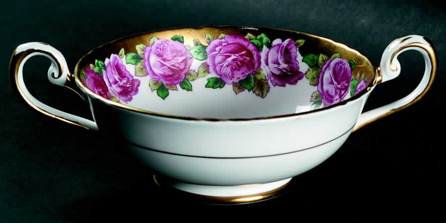 Tuscan Rose Footed Cream Soup Bowl by Tuscan - Royal Tuscan-1