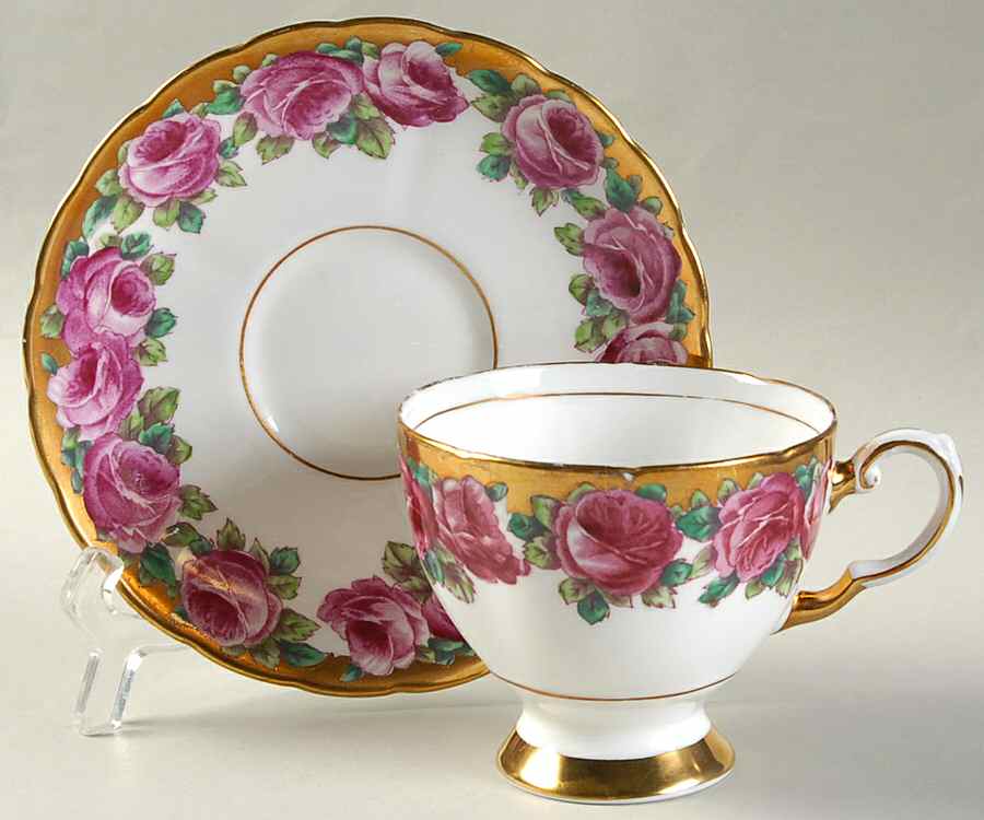 Tuscan Rose Footed Cup & Saucer Set by Tuscan - Royal Tuscan-1