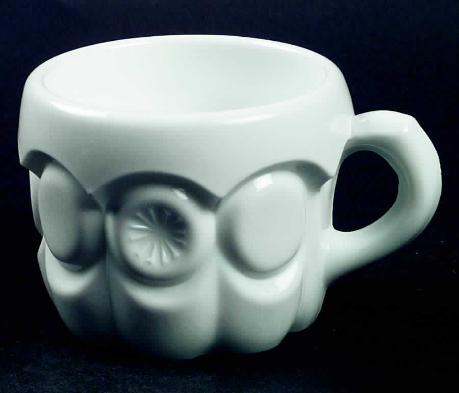 Moon and Star Milk Glass Punch Cup by Tiffin-Franciscan-1