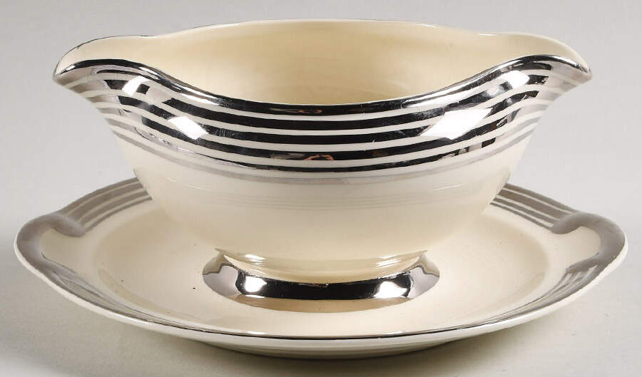 601 Gravy Boat with Attached Underplate by Taylor, Smith & Taylor (Ts&T)-1