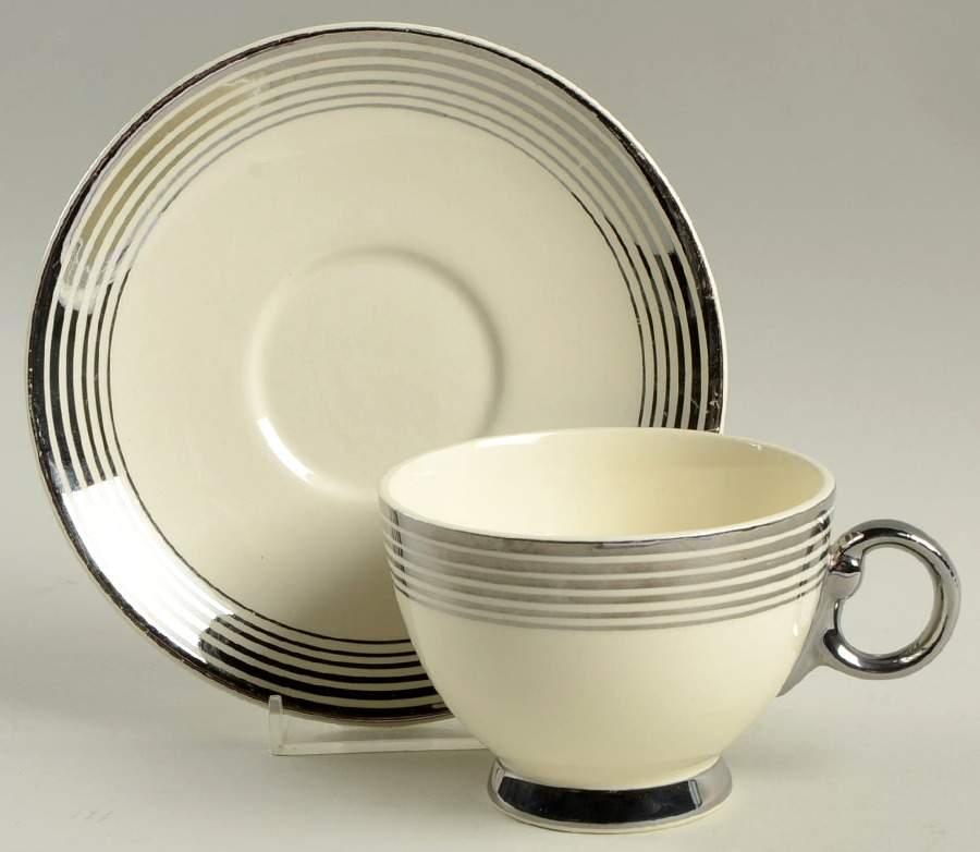 601 Flat Cup & Saucer Set by Taylor, Smith & Taylor (Ts&T)-1