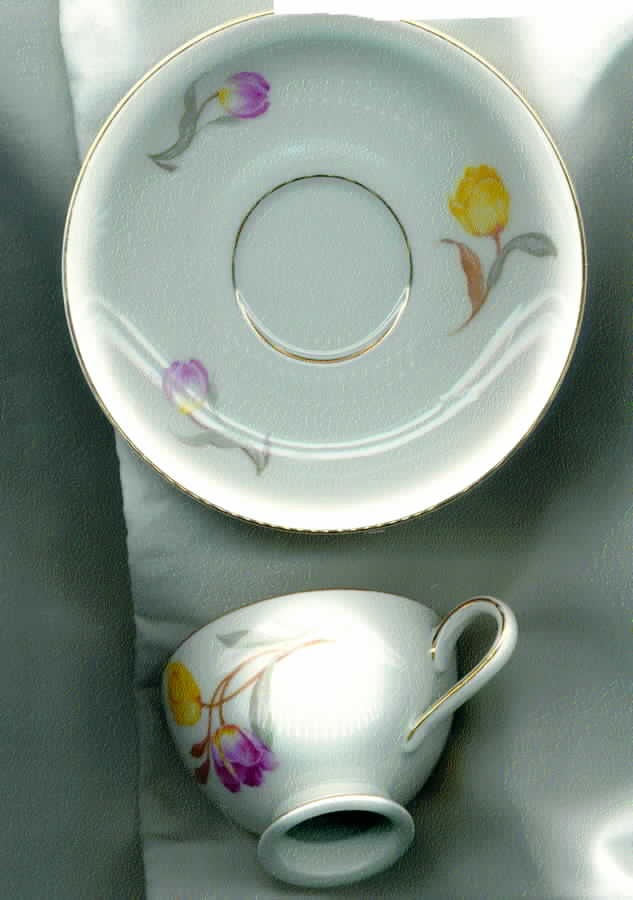 4607 Footed Cup & Saucer Set by Thomas-1