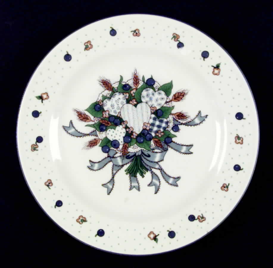 Blueberry Hearts Salad Plate by Tabletops Unlimited-1