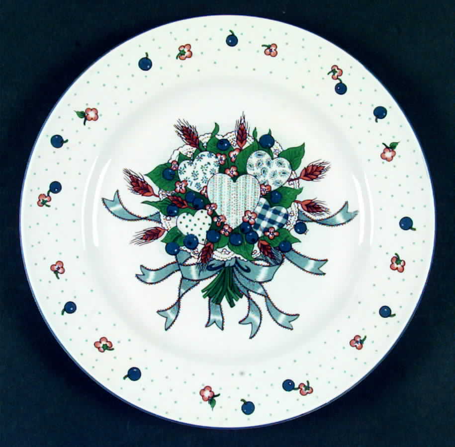Blueberry Hearts Dinner Plate by Tabletops Unlimited-1