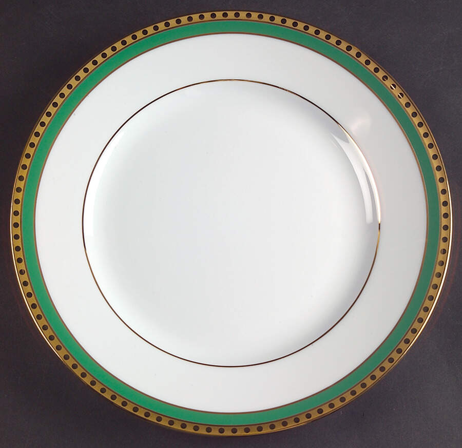 Green Band Salad/Dessert Plate by Tiffany-1