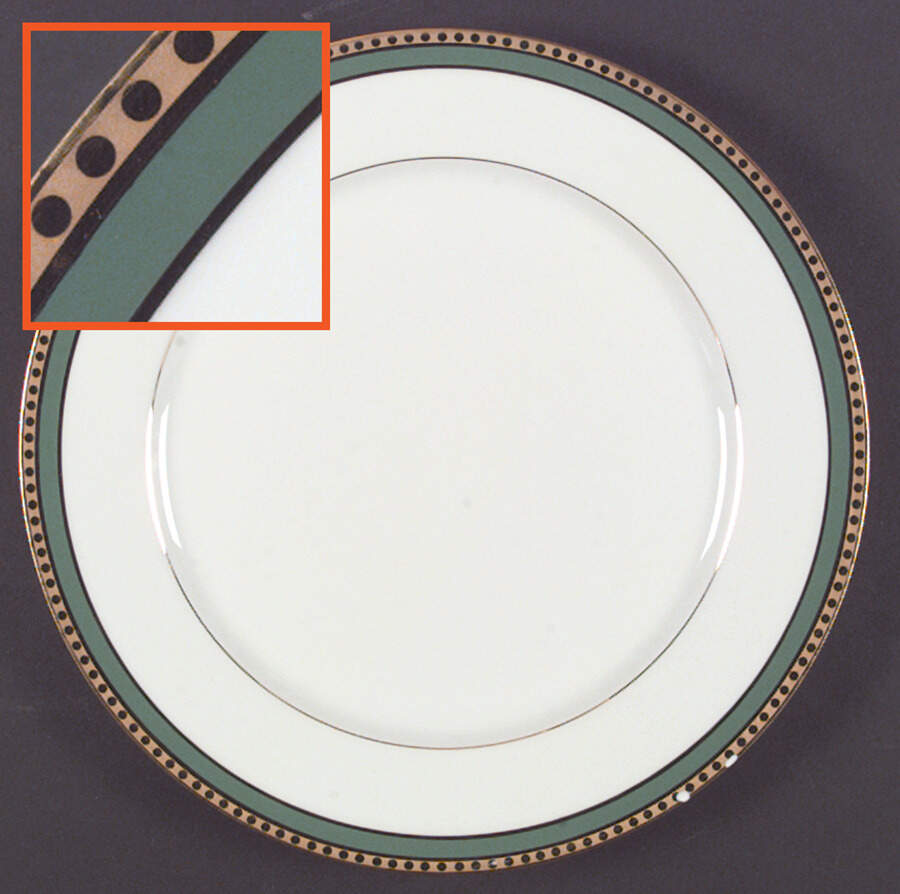Green Band Dinner Plate by Tiffany-1