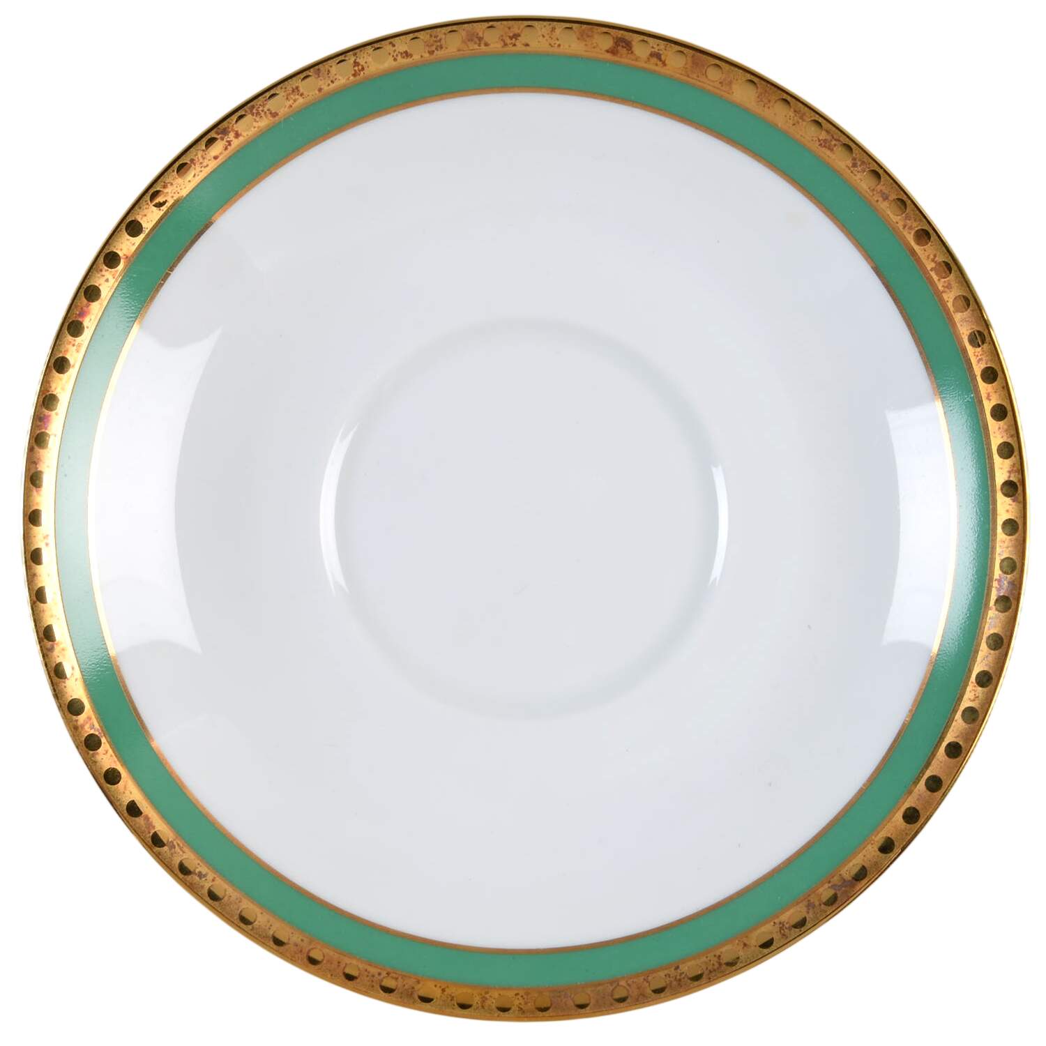Green Band Saucer for Cream Soup Bowl by Tiffany-1