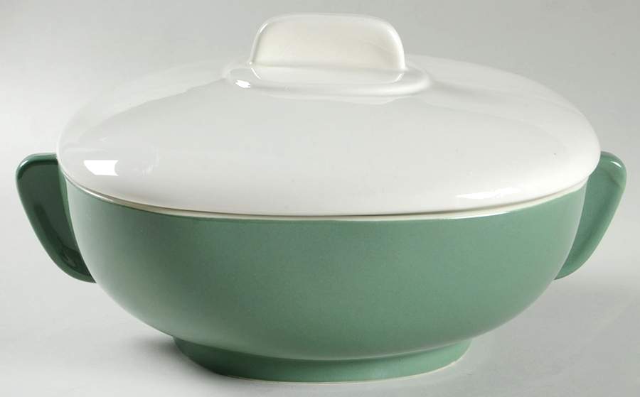 Conversation Green Round Covered Vegetable by Taylor, Smith & Taylor (Ts&T)-1