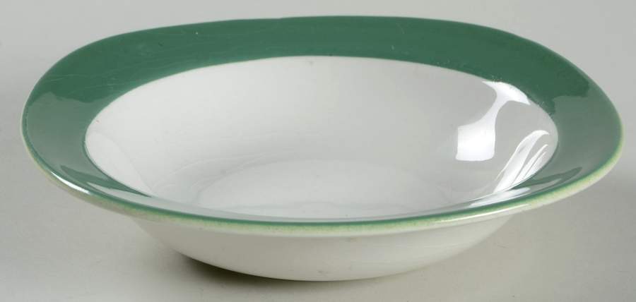 Conversation Green Rim Fruit/Dessert (Sauce) Bowl by Taylor, Smith & Taylor (Ts&T)-1