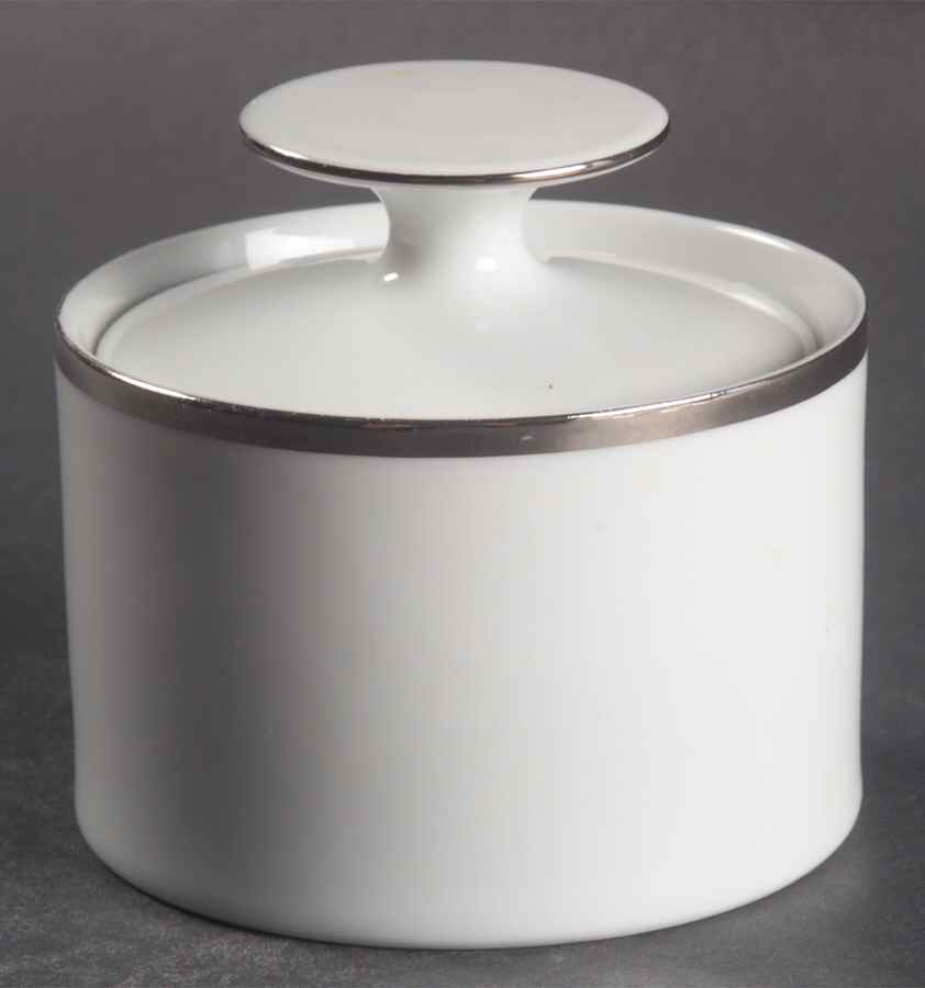 Platinum Band Sugar Bowl & Lid by Thomas-1