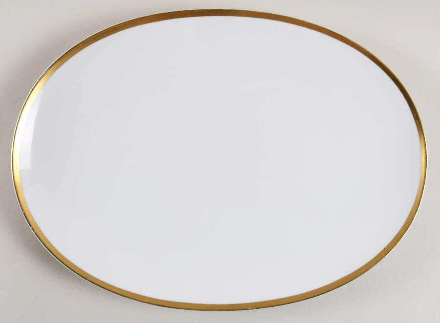 Gold Band 13" Oval Serving Platter by Thomas-1