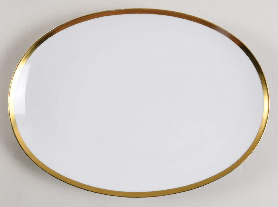 Gold Band 11" Oval Serving Platter by Thomas-1