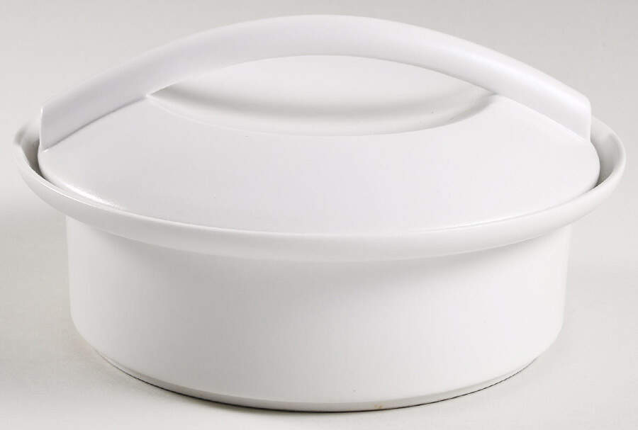 Microfun White Round Covered Vegetable by Thomas-1