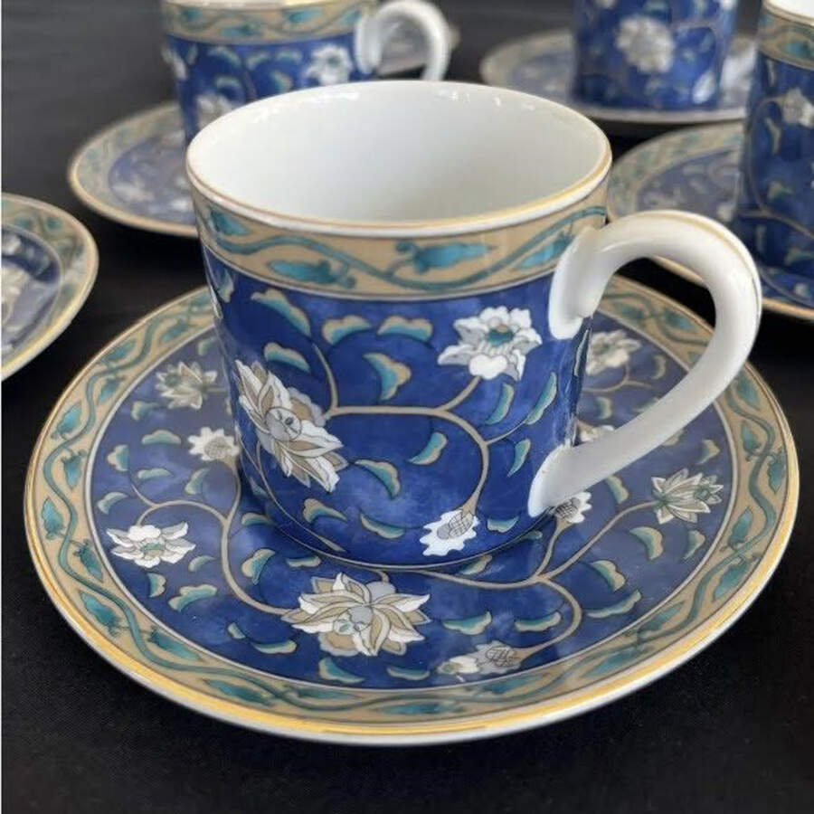 Etude Flat Demitasse Cup & Saucer Set by Takahashi-1