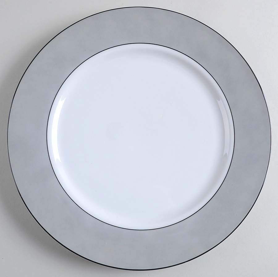 Due Smoke Gray Round Service Plate (Charger) Chop Plate by Taitu-1