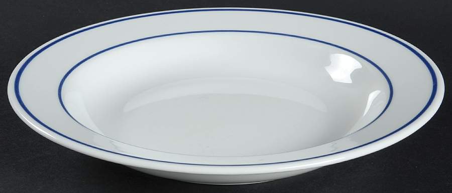 Dinerware Blue Large Rim Soup Bowl by Ten Strawberry Street-1