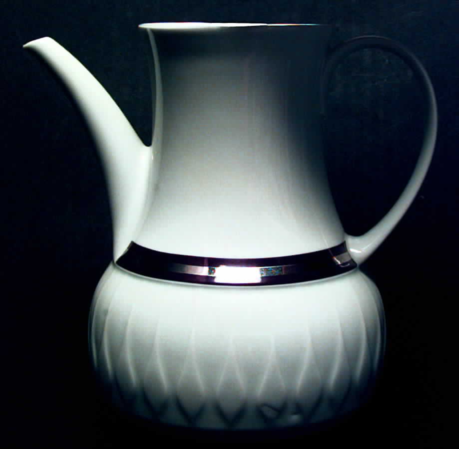 Platin Braun Bander Coffee Pot No Lid by Thomas-1
