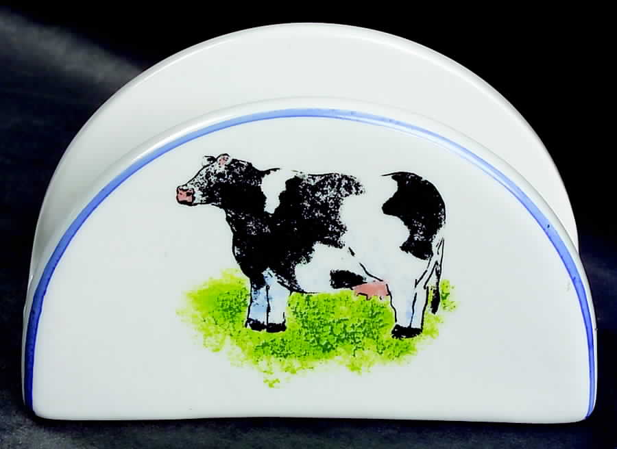 Country Barn Cow Napkin Holder by Tabletops Unlimited-1