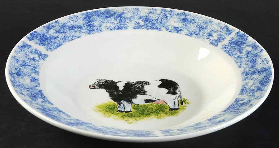 Country Barn Cow Large Rim Soup Bowl by Tabletops Unlimited-1