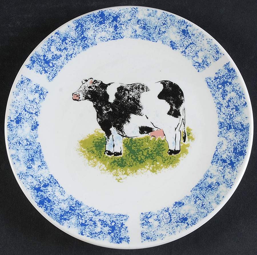 Country Barn Cow Bread & Butter Plate by Tabletops Unlimited-1
