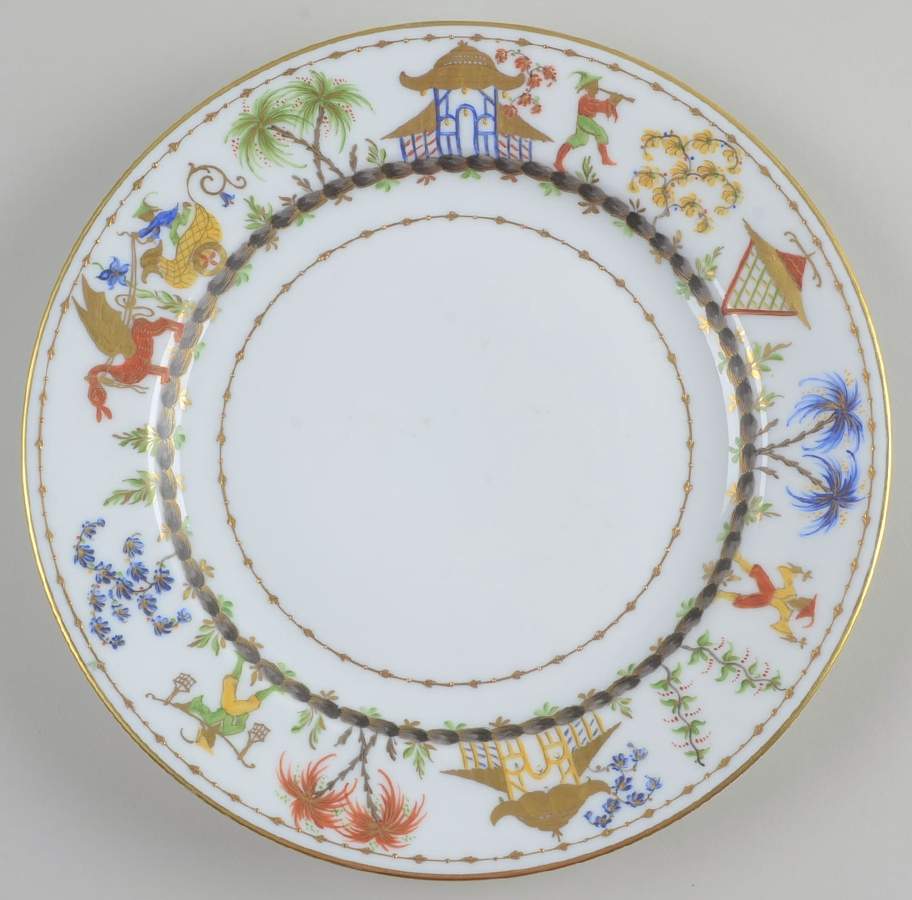 Cirque Chinois 10" Decorative Plate "NOT FOR FOOD CONSUMPTION" by Tiffany-1