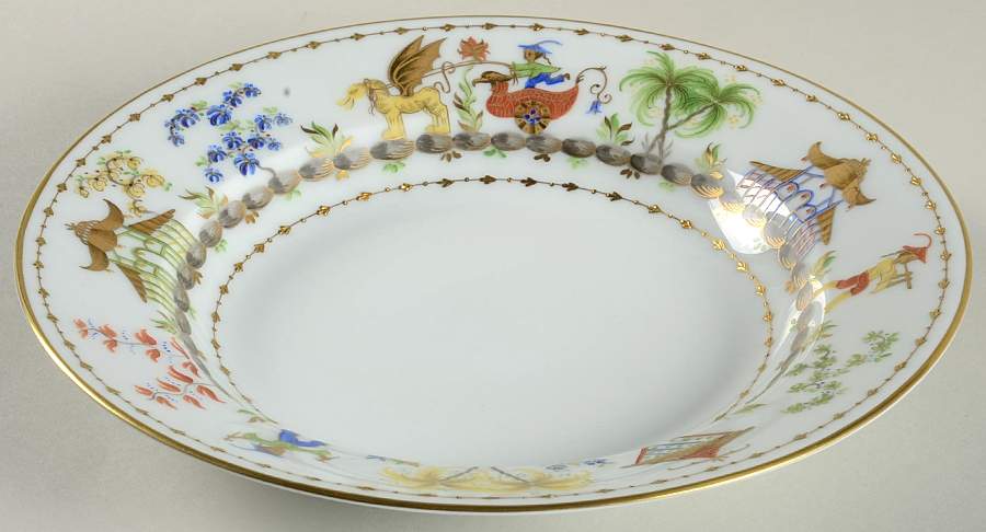 Cirque Chinois Large Rim Soup Bowl by Tiffany-1