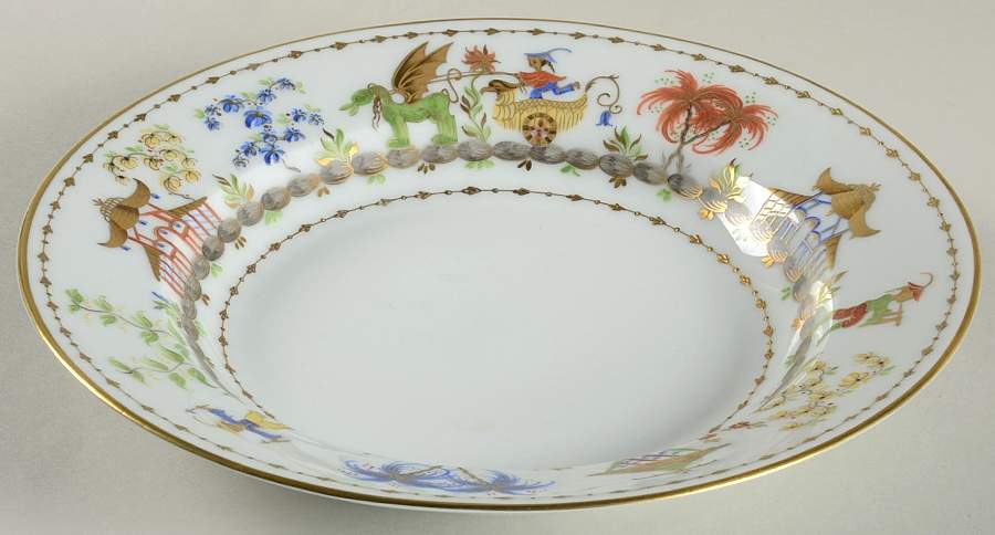 Cirque Chinois Large Rim Soup Bowl by Tiffany-1