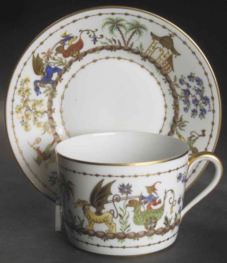 Cirque Chinois Breakfast Cup & Saucer Set by Tiffany-1