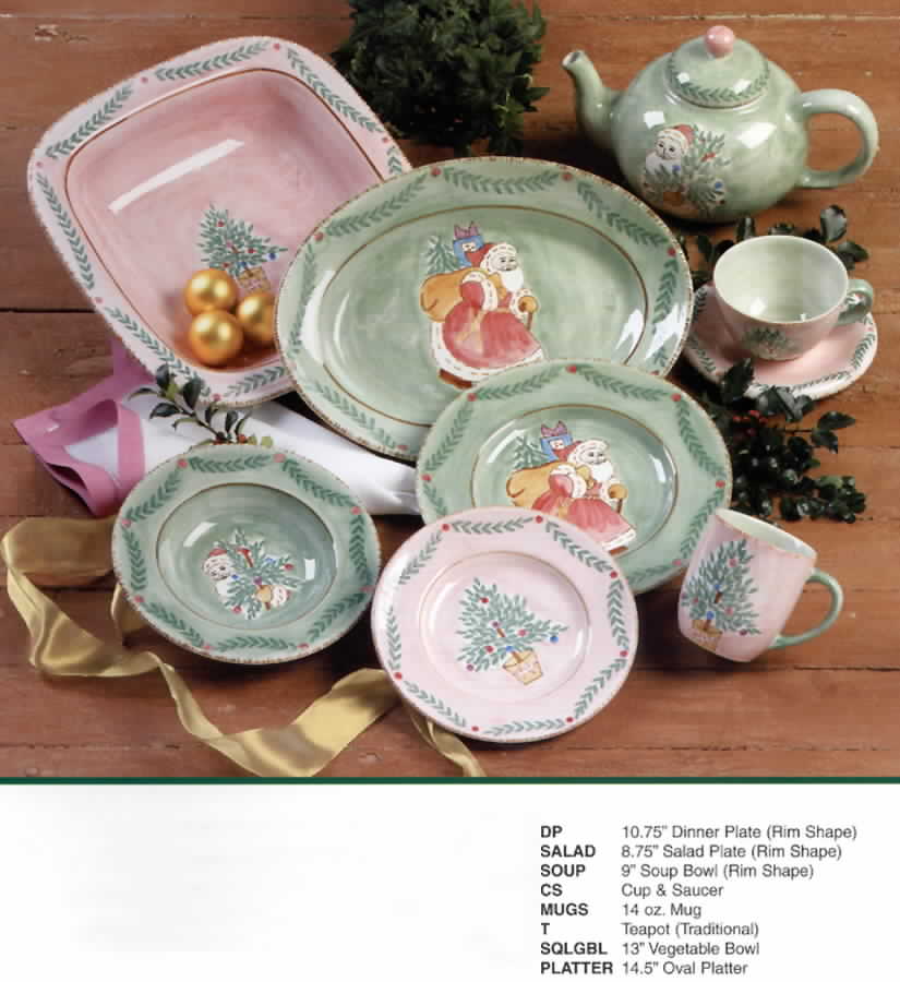Antique Christmas Dinner Plate by Tienshan-1