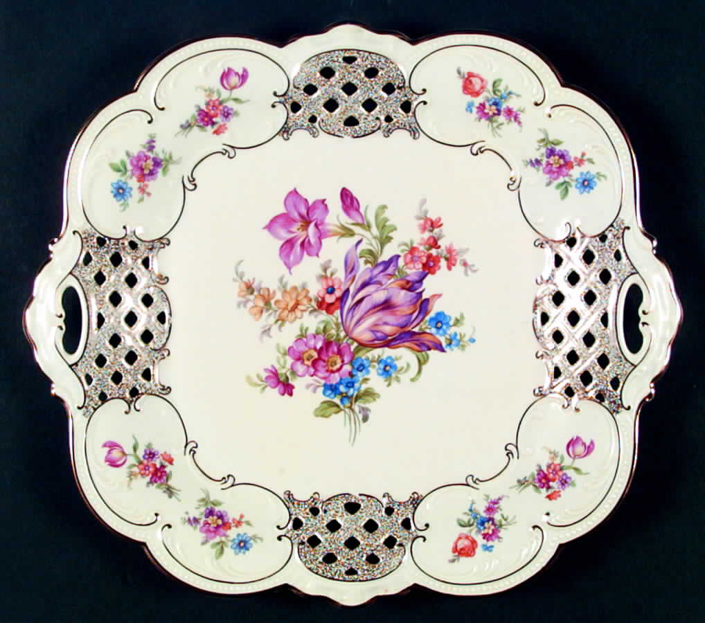 2180 Square Handled Cake Plate by Tirschenreuth-1