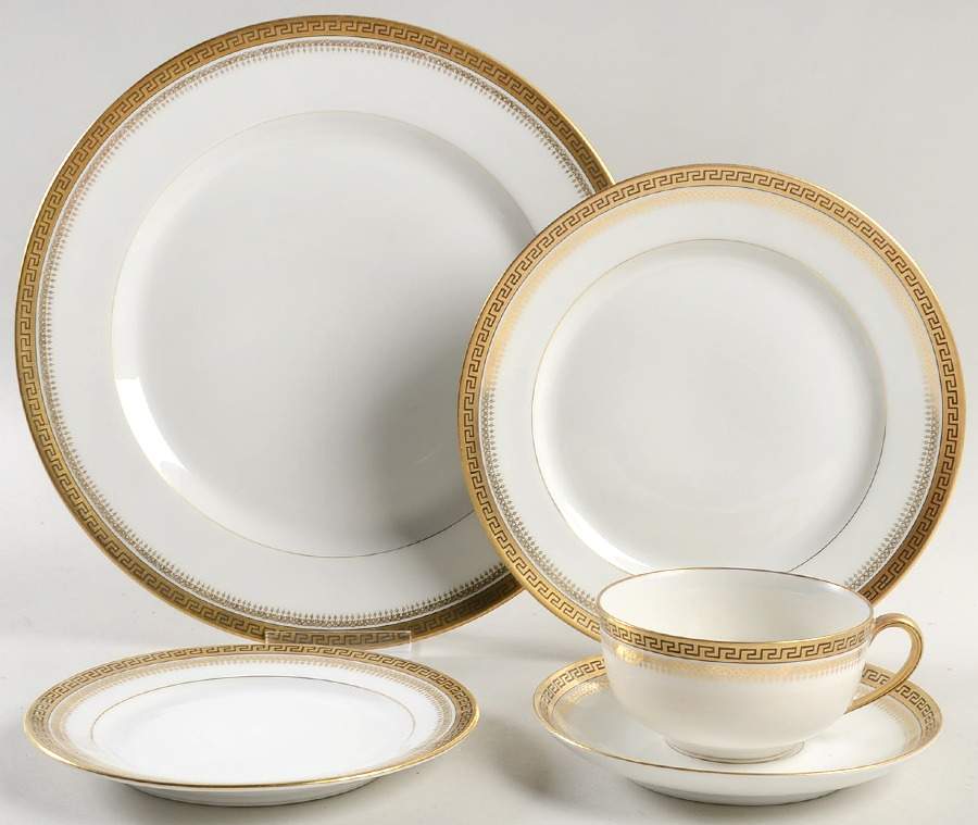 2680 Gold (Verge) 5 Piece Place Setting by Tressemanes & Vogt-1