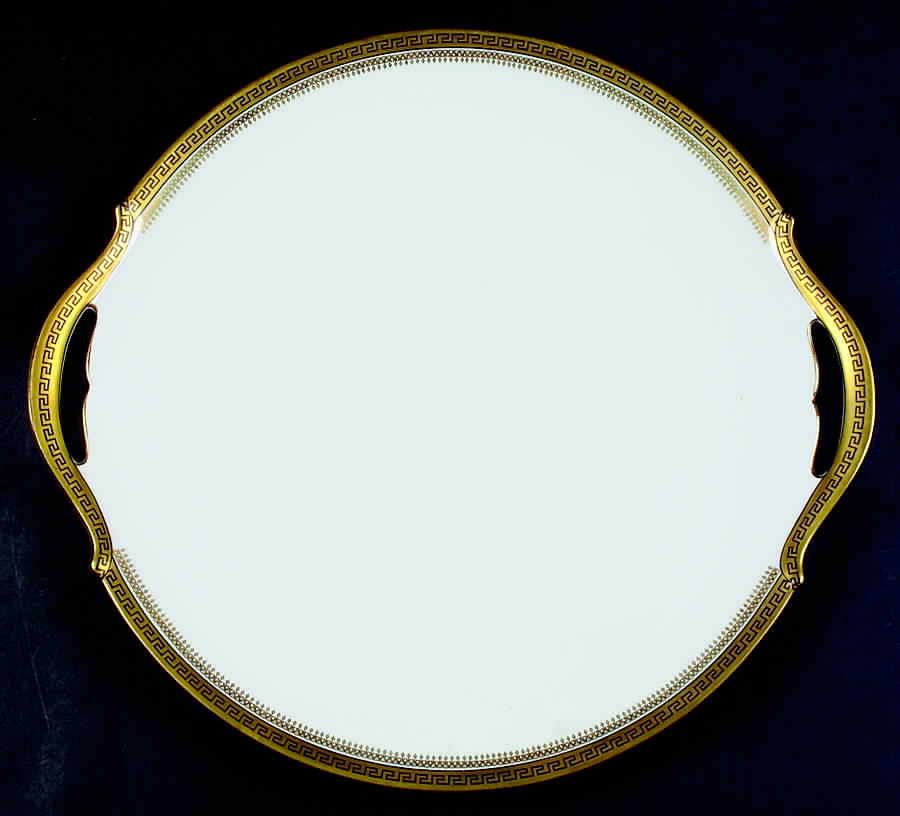 2680 Gold (Verge) Handled Cake Plate by Tressemanes & Vogt-1