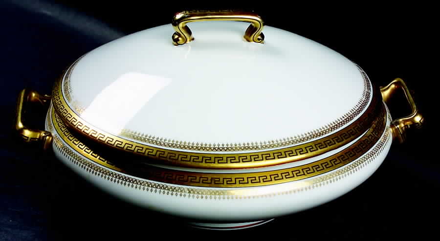 2680 Gold (Verge) Round Covered Vegetable by Tressemanes & Vogt-1