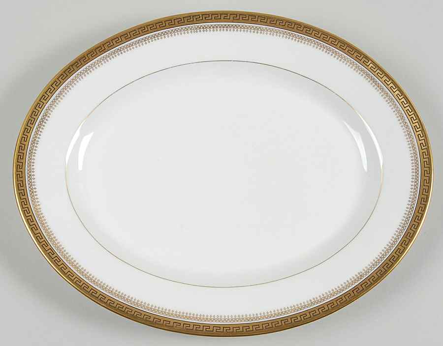 2680 Gold (Verge) 11" Oval Serving Platter by Tressemanes & Vogt-1