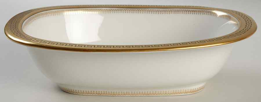 2680 Gold (Verge) 9" Oval Vegetable Bowl by Tressemanes & Vogt-1