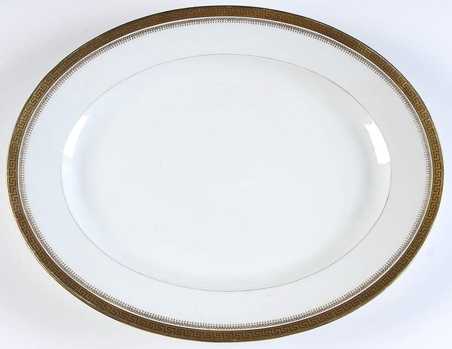 2680 Gold (Verge) 15" Oval Serving Platter by Tressemanes & Vogt-1
