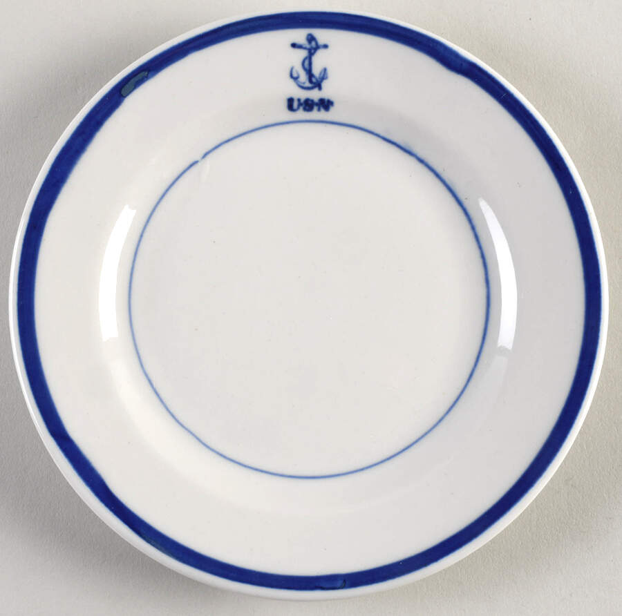 U S Navy Mess China Captain Bread & Butter Plate by Tepco-1