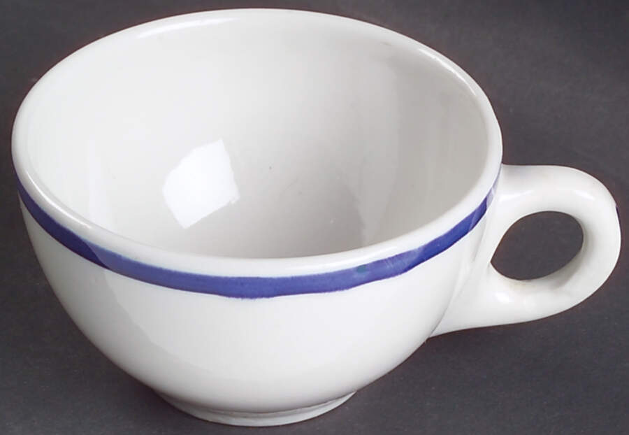 U S Navy Mess China Wardroom Officer Flat Cup by Tepco-1