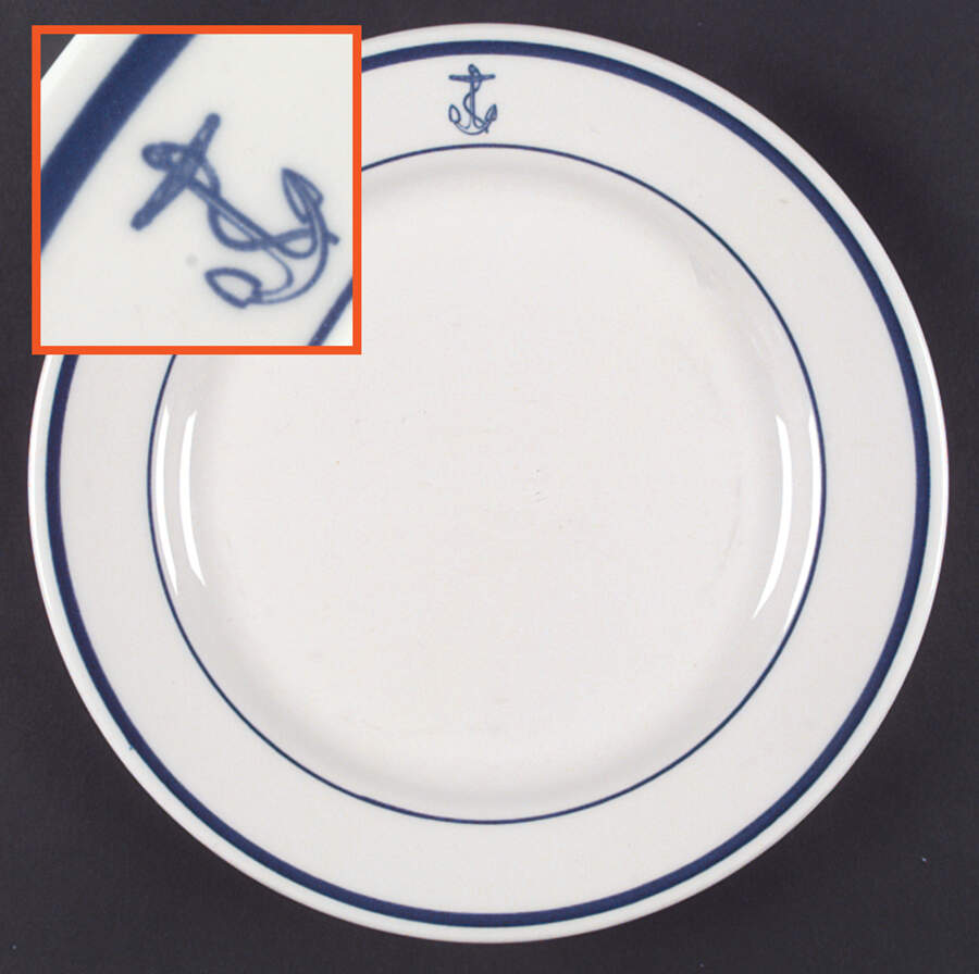 U S Navy Mess China Wardroom Officer Dinner Plate by Tepco-1
