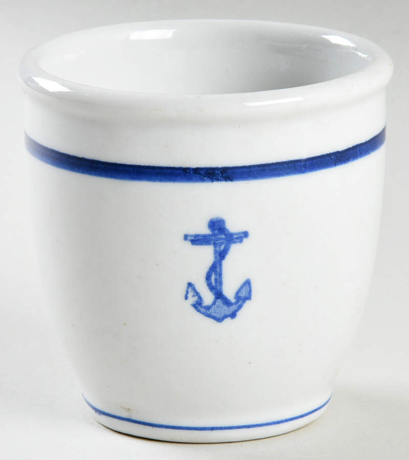 U S Navy Mess China Wardroom Officer Single Egg Cup by Tepco-1