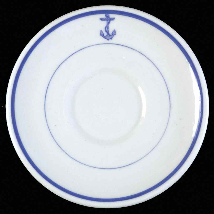 U S Navy Mess China Wardroom Officer Saucer for Demitasse Cup by Tepco-1