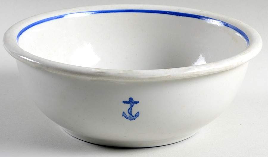 U S Navy Mess China Wardroom Officer 9" Round Serving Bowl by Tepco-1