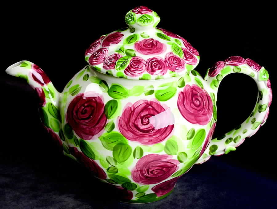 Emily Rose Teapot & Lid by Tabletops Unlimited-1